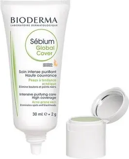 Интенсивный очищающий уход с высокой степенью покрытия Bioderma Sbium Global Cover