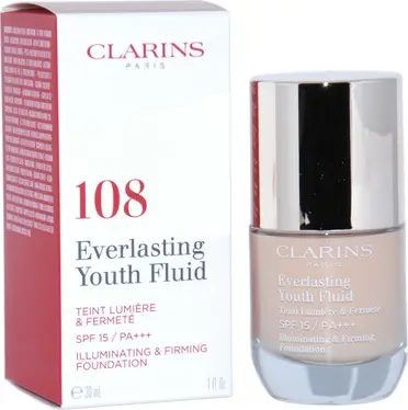 Тональная основа Clarins Everlasting Youth Fluid Illuminescente Firming