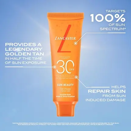Солнцезащитный гель Lancaster Sun Sport Invisible Face Gel SPF 30
