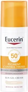 Тонирующий дневной крем Eucerin Защитный тонирующий гель для лица SPF 50 Контроль пигментации