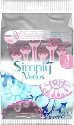 Одноразовые бритвы Gillette Simply Venus 3 Plus