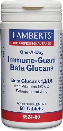 Таблетки Lamberts Immuneguard Бета-Глюканы Поддержка Иммунитета с Витаминами