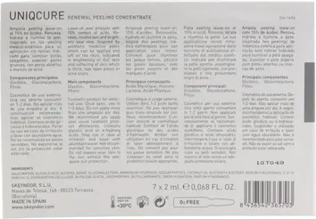 Концентрат для ухода за лицом Skeyndor Uniq Cure Renewal Peeling