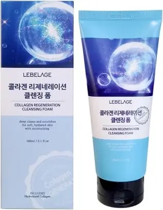 Очищающая пенка Lebelage Collagen Regeneration Deep Cleansing Hydrating Foam для умывания лица
