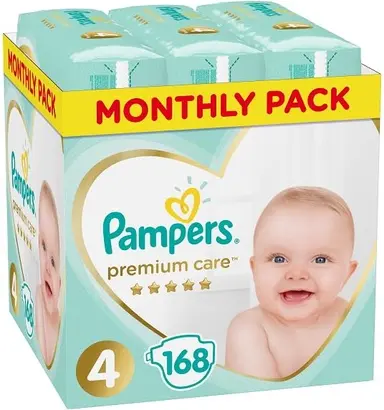 Подгузники Pampers Premium Ежемесячная Коробка
