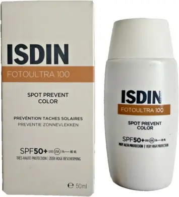 Солнцезащитный крем ISDIN Fotoultra100 Spot Preventive Color SPF 50 Fusion Fluid