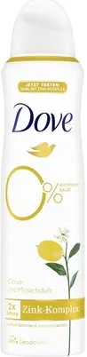 Deodorant Spray Dove Citrus and Peach Scent with Nourishing Zinc Complex