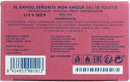 Eau De Toilette El Ganso Seeorita Mon Amour