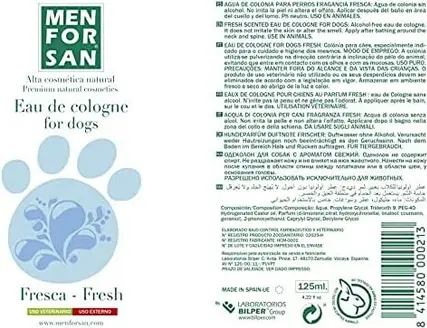 Eau De Cologne Menforsan Cologne Water For Fresh Dogs