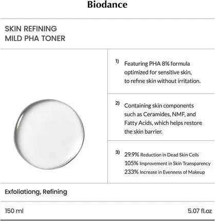 Тонер Biodance Biodance Skin Refining Mild PHA Toner