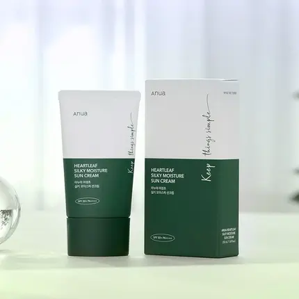 Солнцезащитный крем Anua Heartleaf Silky Moisture Sunscreen