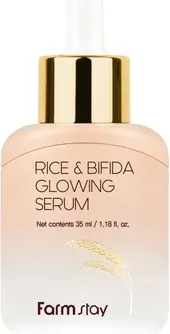 Сыворотка Farmstay Rice & Bifida Glowing Serum с ферментами и рисом