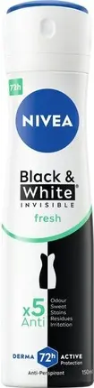 Antiperspirant Spray Nivea Invisible For Black & White Fresh