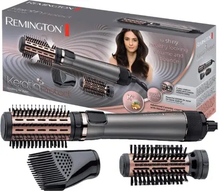 Горячая расческа-щетка Remington Keratin Protect с 3 насадками