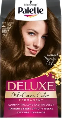 Permanent Hair Color Palette Deluxe Oil-Care With Micro Oils Enriching Brown