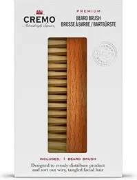 Щетка Cremo Premium для бороды для мужчин, ручка из 100% натуральной сизали, для придания формы и укладки волос на лице