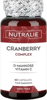 Капсулы Nutralie Американская Клюква с Витамином С, D-Маннозой и Гибискусом для Защиты Мочевыводящих Путей и Антиоксидантной Поддержки