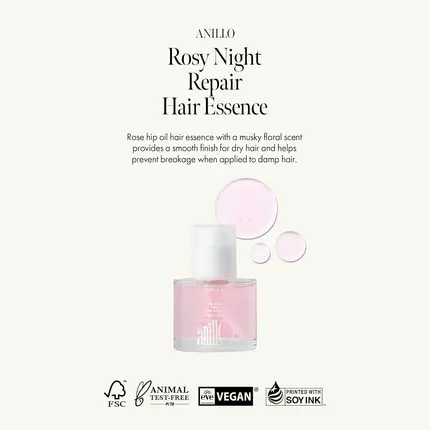 Эссенция для волос Anillo Rosy Night Repair