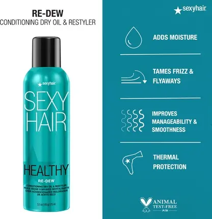 Кондиционирующее сухое масло и средство для укладки Sexy Hair Healthy Re-Dew