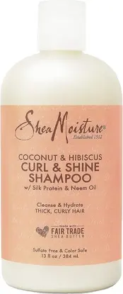 Шампунь Shea Moisture Coconut & Hibiscus Curl & Shine