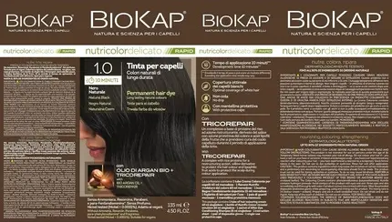 Стойкая краска для волос Biokap Organic Argan Oil TricoREPAIR Complex