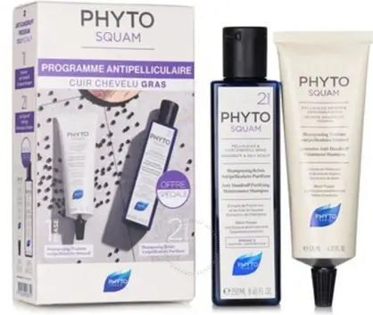 Набор Шампуней Phyto Phyto Squam Интенсивный Шампунь Очищающий Шампунь