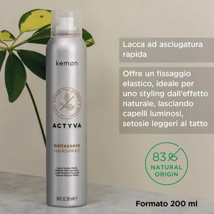 Лак для волос Kemon Actyva Bellessere Быстросохнущий лак для волос