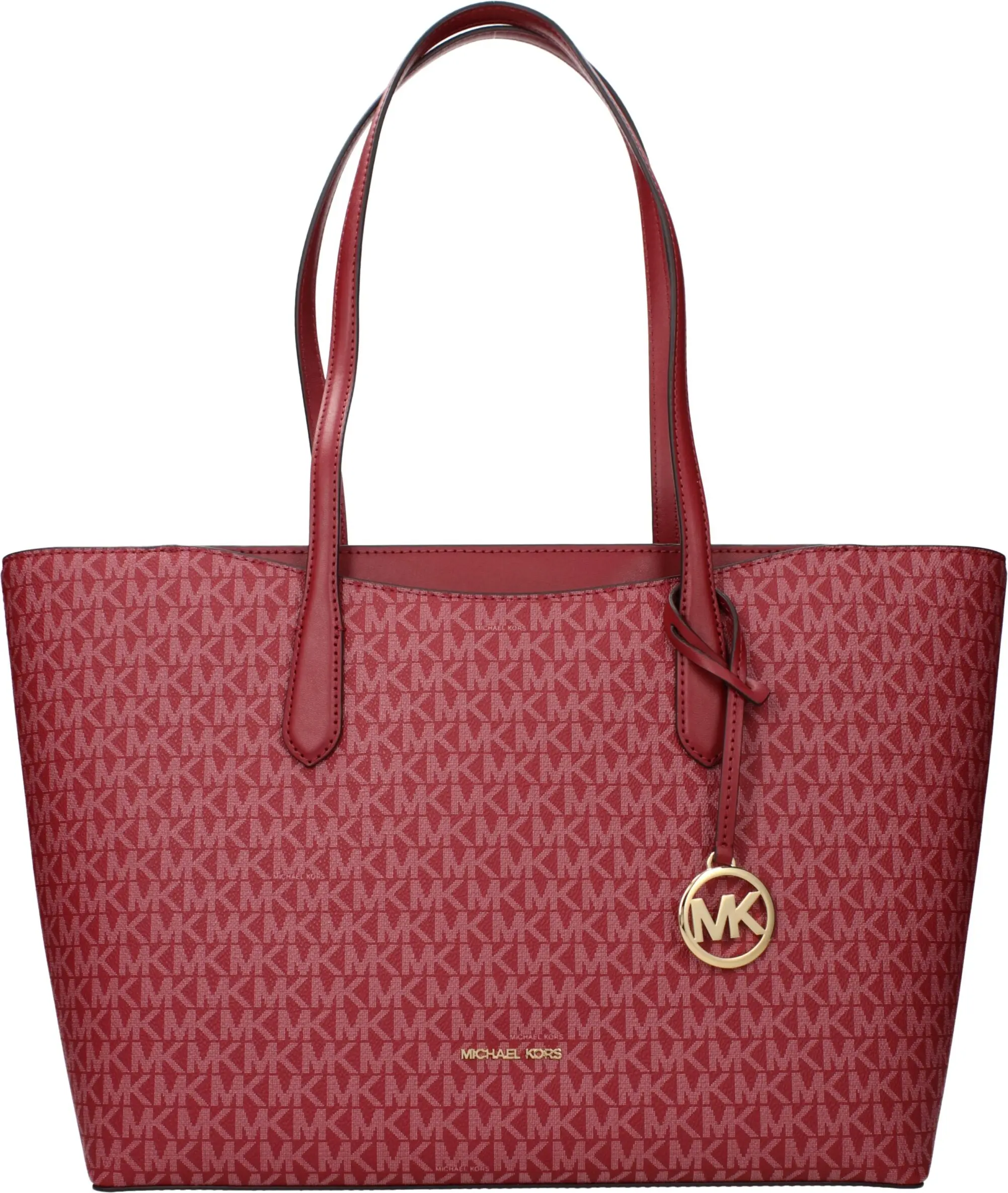 Красная тканевая сумка на плечо Michael Kors