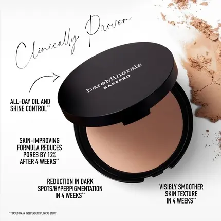Пудра-основа прессованная Bareminerals Barepro Улучшающая тон кожи, матовая пудра-основа