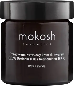 Дневной/Ночной Крем для Лица Mokosh Омоложение и Обновление Против Морщин с Ретинолом H10 и Ретиноидом Hpr, Розой и Ягодами