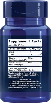 Витаминная сыворотка Life Extension Super Ubiquinol CoQ10 с Шиладжитом