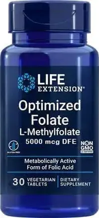 Таблетки Life Extension Высокоактивный Оптимизированный Фолат