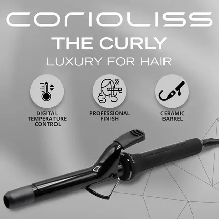 Щипцы для завивки Corioliss Curly Hair Curler Tourmaline Ceramic