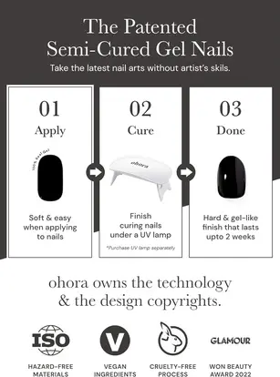 Strips Ohora Semi Cured Gel Pedi Strips P Blaze