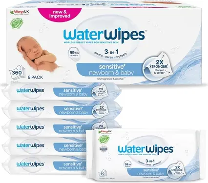 Влажные салфетки WaterWipes Sensitive Newborn & Baby