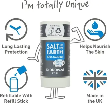 Дезодорант-стик многоразовый Salt Of The Earth Ветивер и Цитрус
