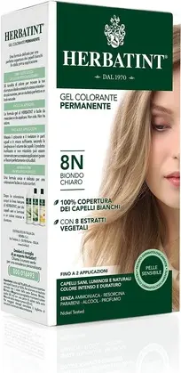Травяная краска для волос Herbatint 8N Светлый блонд