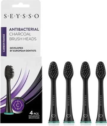 Электрические зубные щетки Seysso Seysso Carbon Antibacterial Sonic Toothbrushes 4 шт.