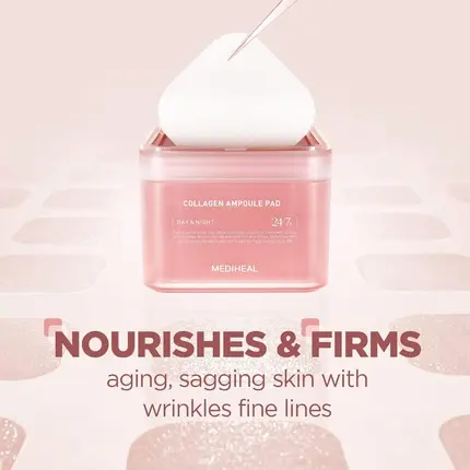 Пэды для лица Mediheal Collagen Ampoule Pad Square Cotton Facial Toner