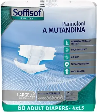 Подгузники для взрослых Soffisof Air Dry Maxi Plus