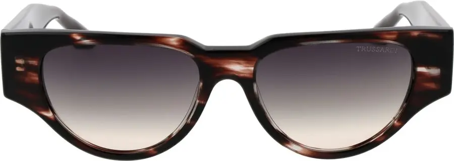 Коричневые солнцезащитные очки Trussardi из ацетата