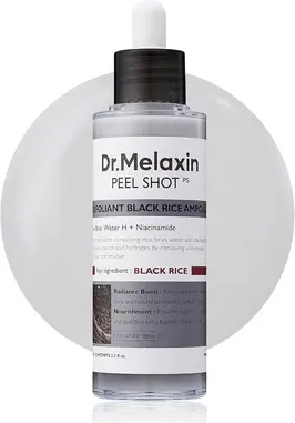 Пилинговая ампула Dr. Melaxin Peel Shot Glow Black Rice Peeling Ampoule