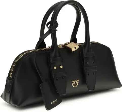 Bag Pinko Black Calf Leather Bos Taurus Shoulder Bag