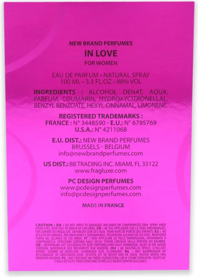 Eau de Parfum New Brand In Love