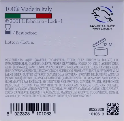 Ночной восстанавливающий крем для лица L'Erbolario Risposta