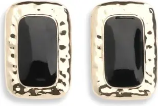 Серьги из золотой латуни Self-Portrait