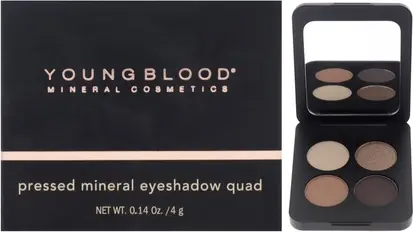 Youngblood Pressed Mineral Eyeshadow Quad Taupe Smoke