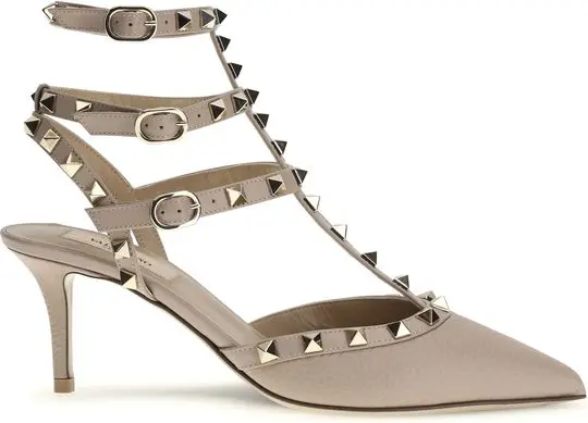Pumps Valentino Garavani Gray Calf Leather Bos Taurus Pumps