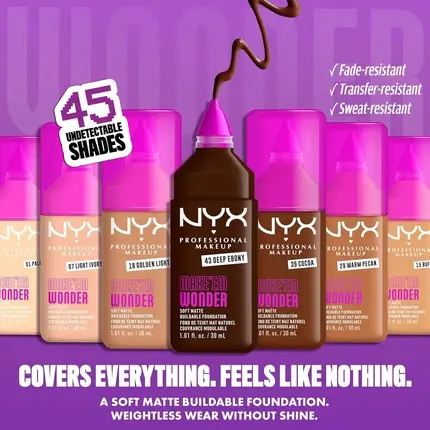 Тональная основа NYX Professional Makeup Make 'Em Wonder