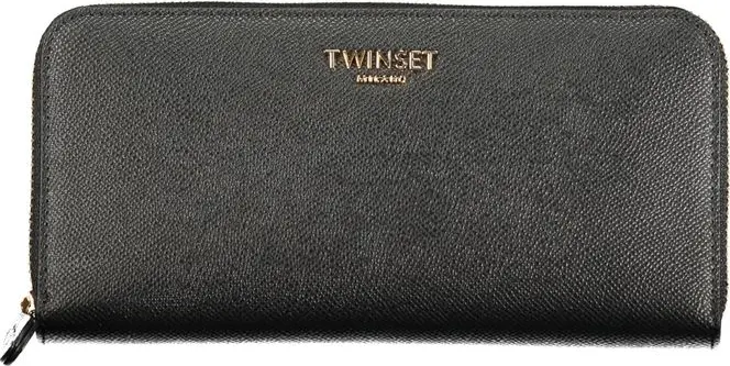 Черный полиуретановый женский кошелек TWINSET